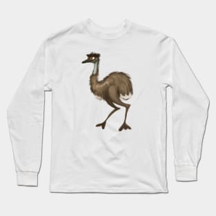 Cute Emu Drawing Long Sleeve T-Shirt